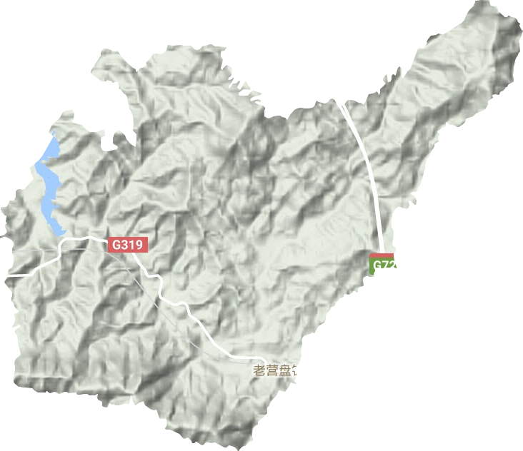 老营盘镇地形地图