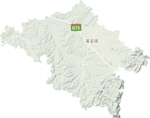 灌溪镇地形地图