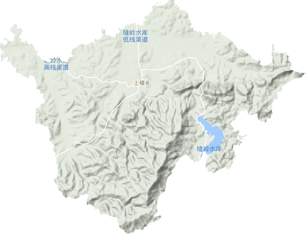 上模乡地形地图