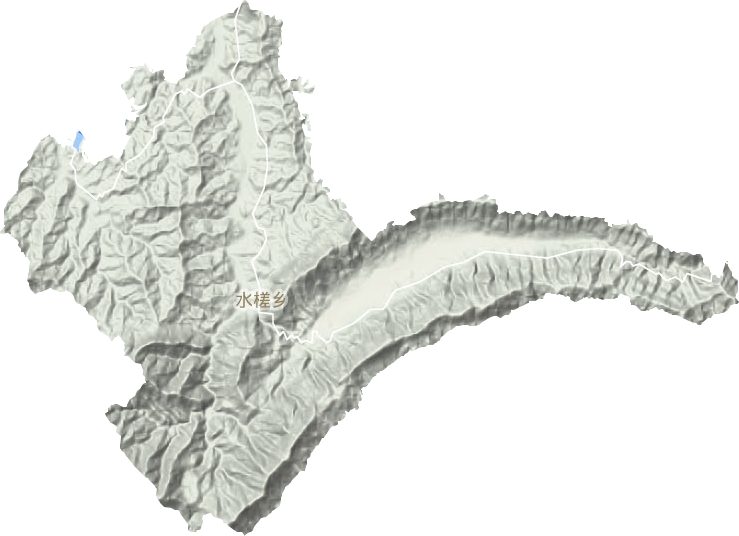 水槎乡地形地图