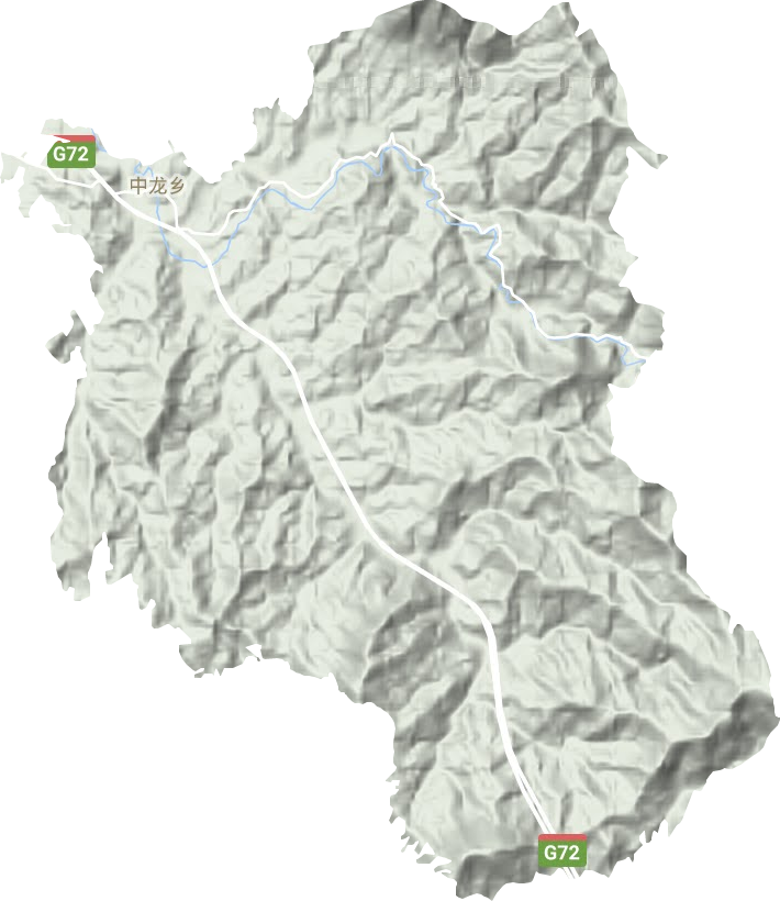 中龙乡地形地图
