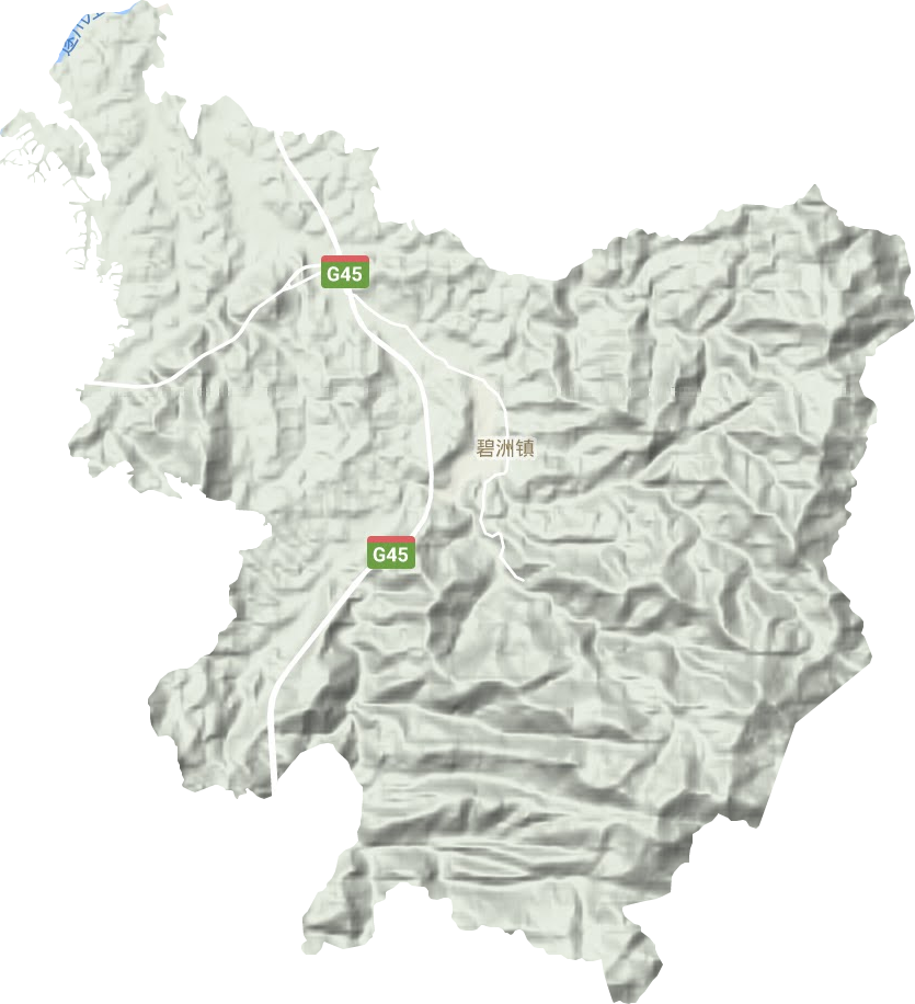 碧洲镇地形地图