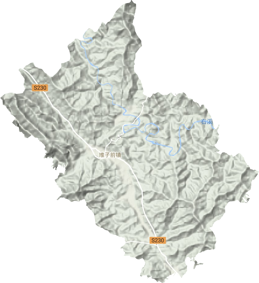 堆子前镇地形地图