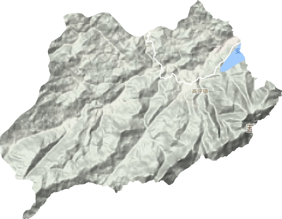 高坪镇地形地图