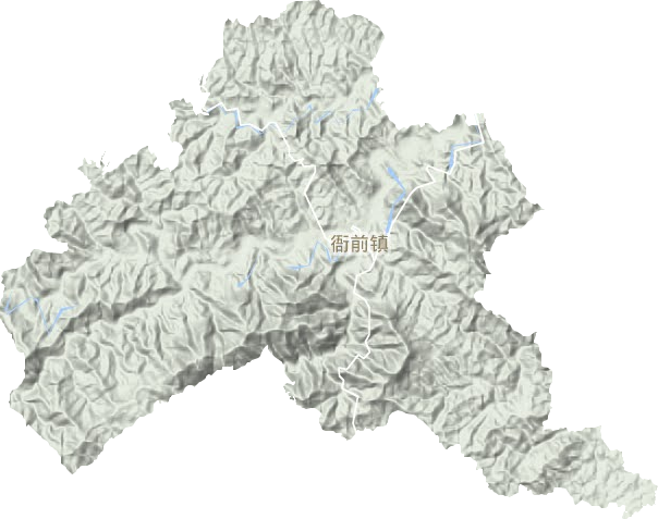 衙前镇地形地图