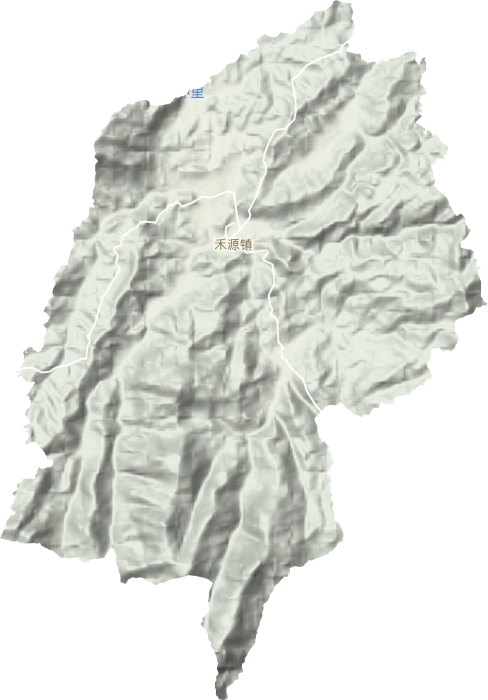 禾源镇地形地图