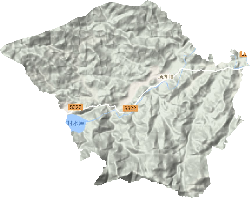 汤湖镇地形地图