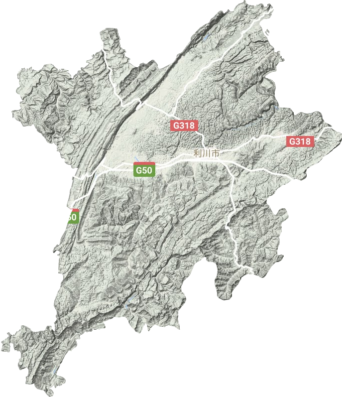 利川市地形地图