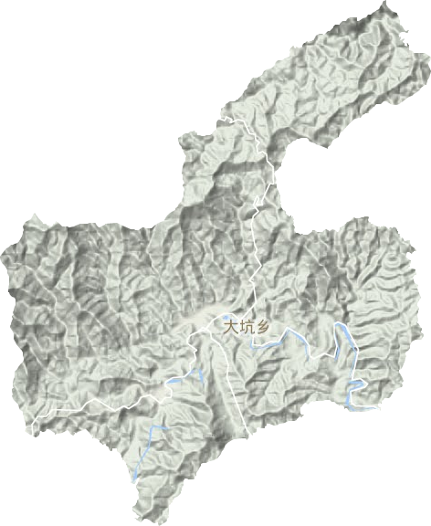 大坑乡地形地图