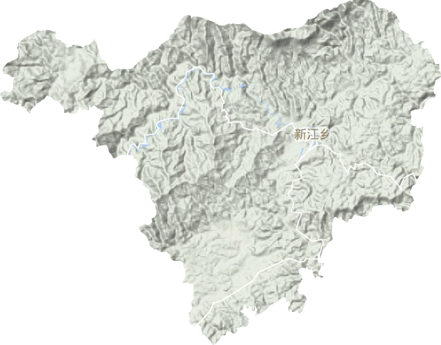 新江乡地形地图