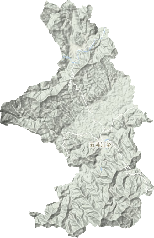 五斗江乡地形地图