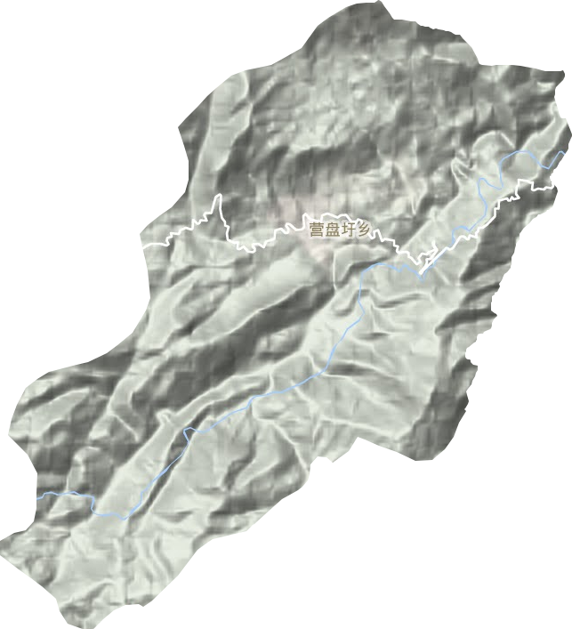 营盘圩乡地形地图