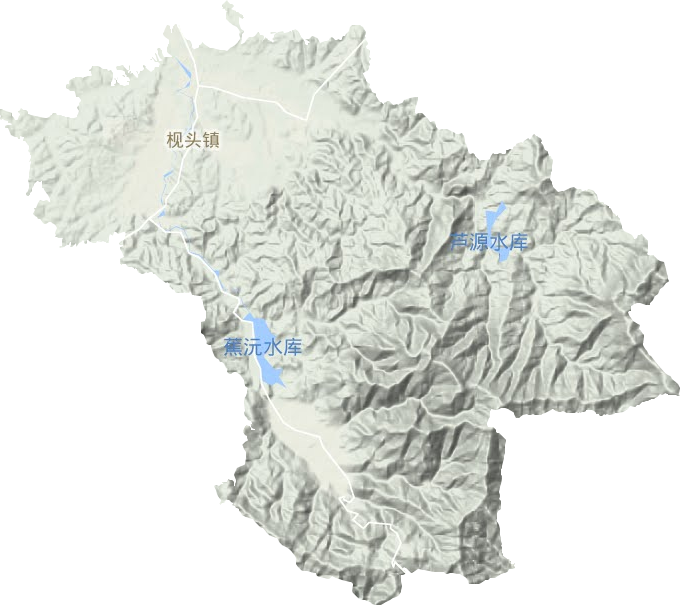 枧头镇地形地图