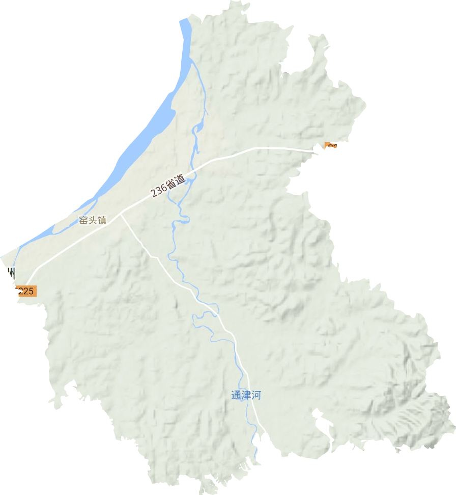 窑头镇地形地图