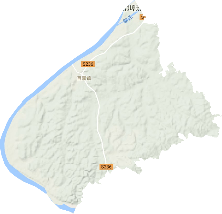 百嘉镇地形地图