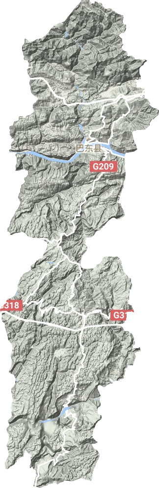 巴东县地形地图