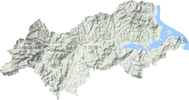 沙坪镇地形地图
