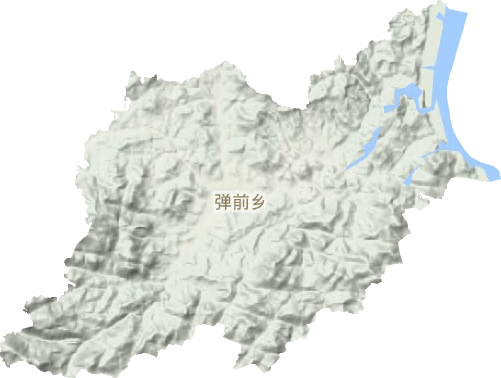 弹前乡地形地图