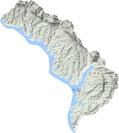 武术乡地形地图