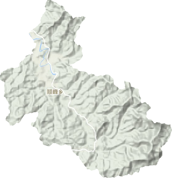 顺峰乡地形地图