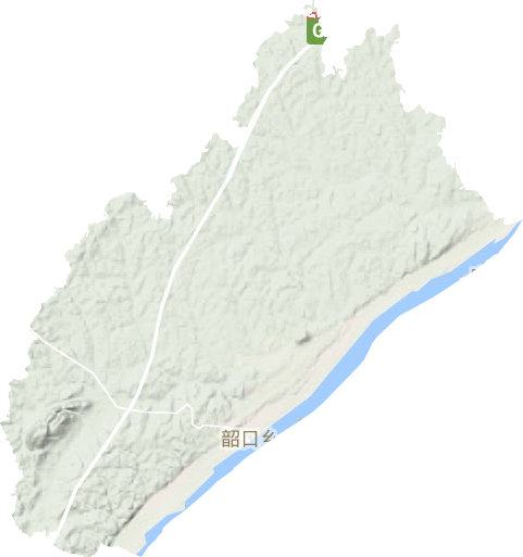 韶口乡地形地图