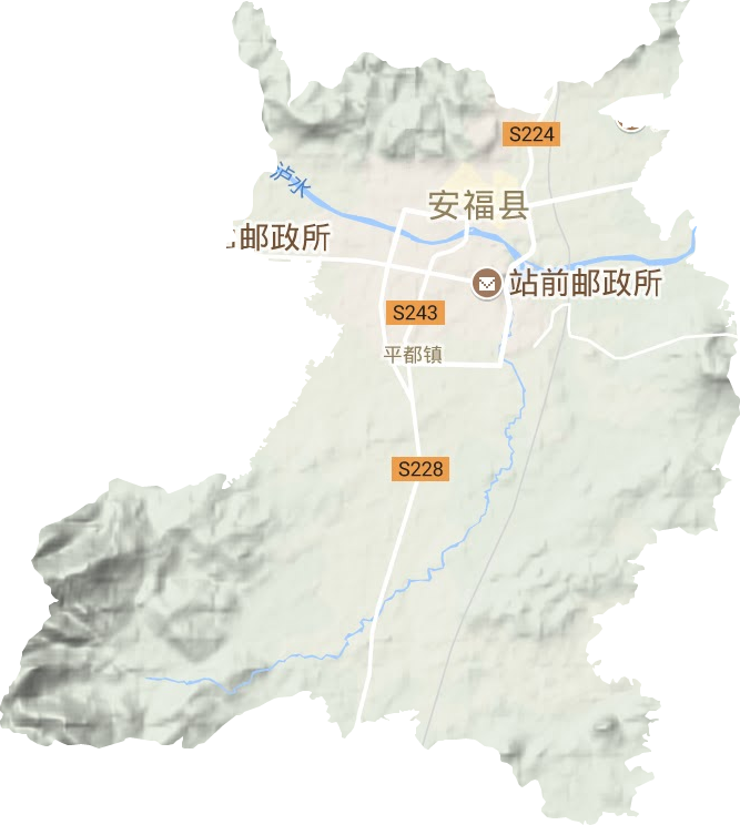 平都镇地形地图