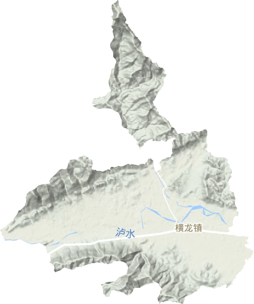 横龙镇地形地图