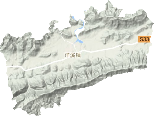 洋溪镇地形地图