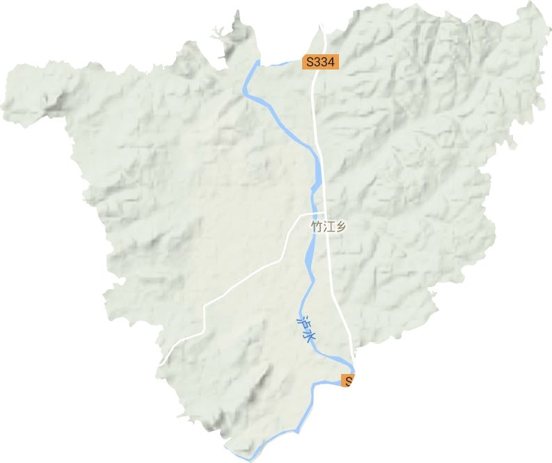 竹江乡地形地图