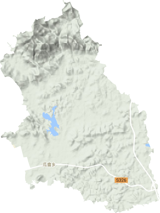 瓜畲乡地形地图