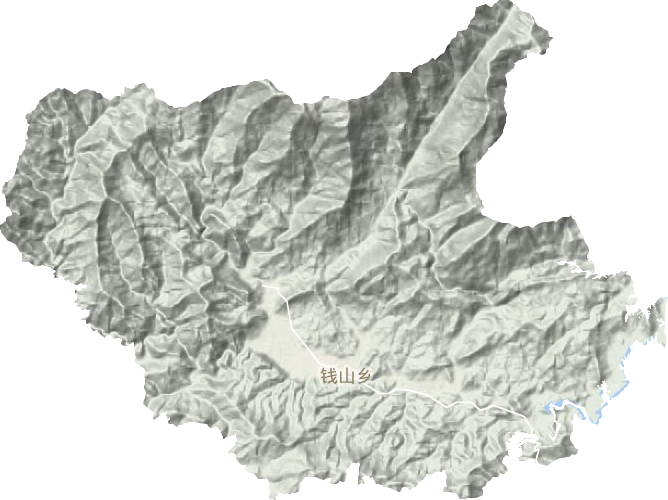 钱山乡地形地图