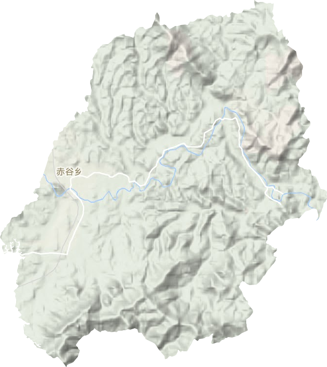 赤谷乡地形地图