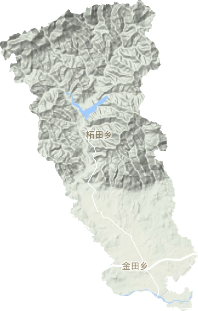 金田乡地形地图