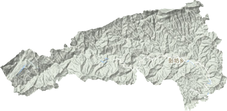 彭坊乡地形地图
