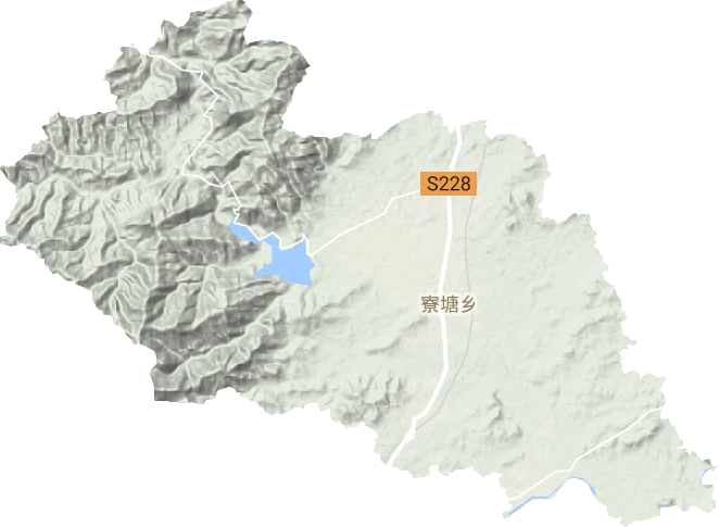 寮塘乡地形地图