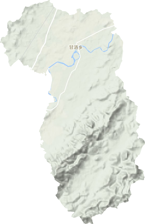 甘洛乡地形地图