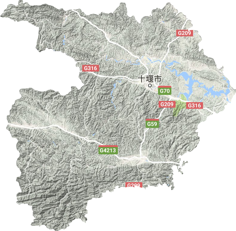 十堰市地形地图