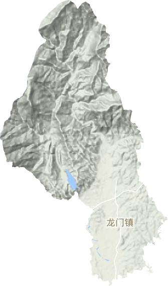 龙门镇地形地图