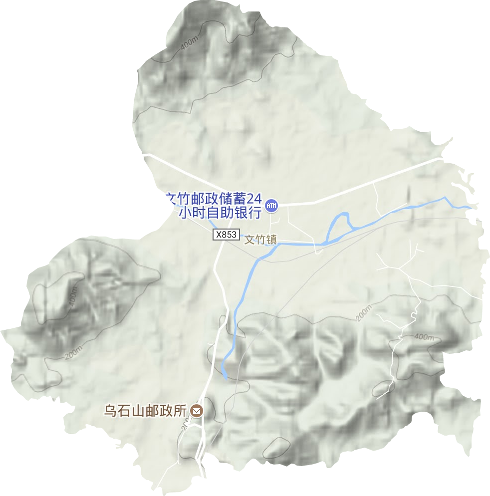 文竹镇地形地图