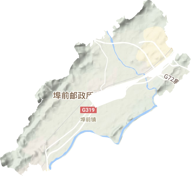 埠前镇地形地图
