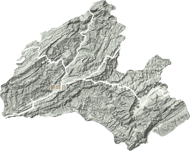 鹤峰县地形地图
