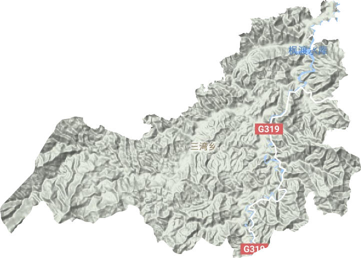 三湾乡地形地图