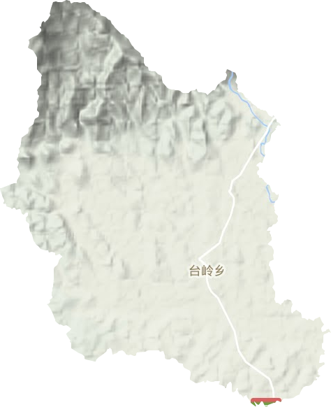 台岭乡地形地图