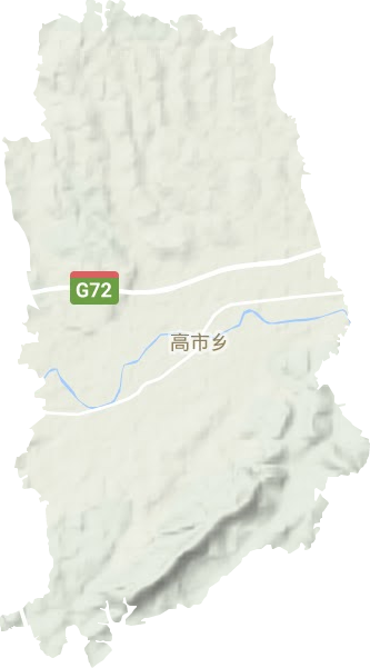 高市乡地形地图