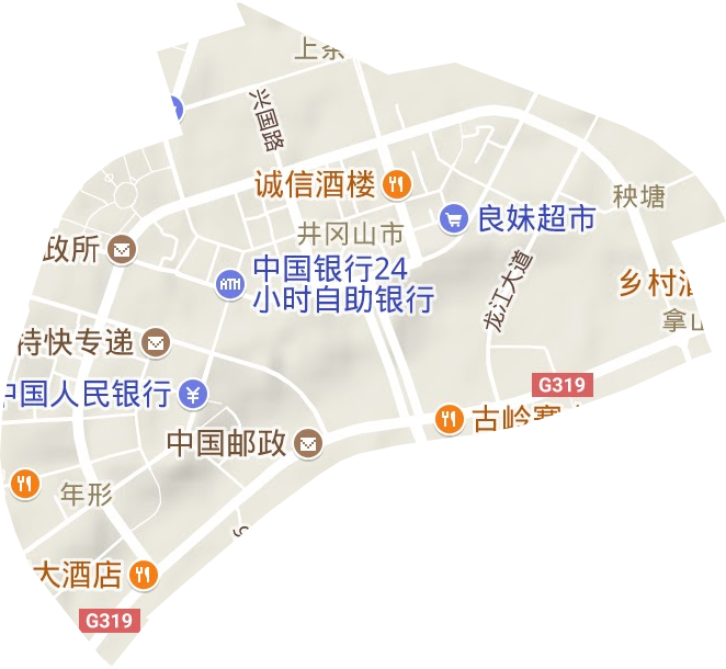 红星街道地形地图