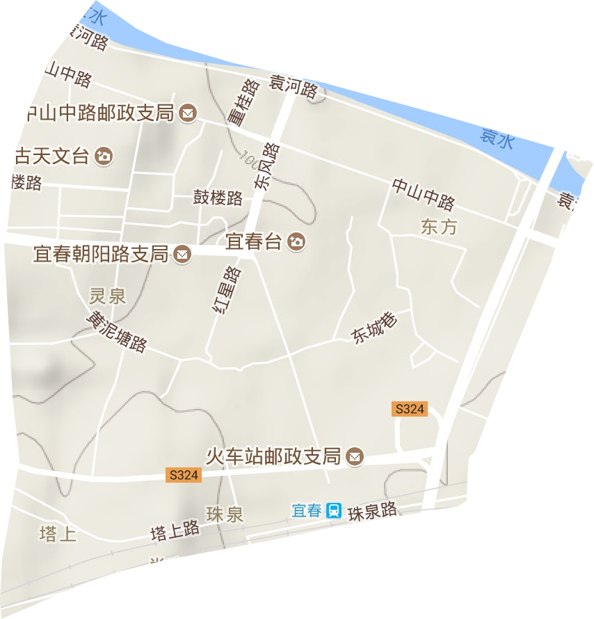 灵泉街道地形地图