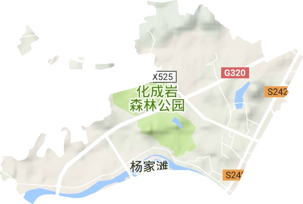 化成街道地形地图