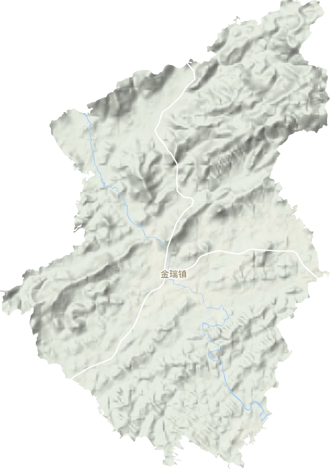 金瑞镇地形地图