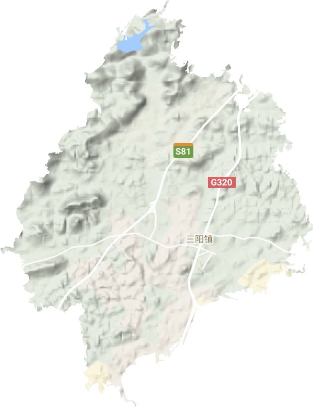 三阳镇地形地图