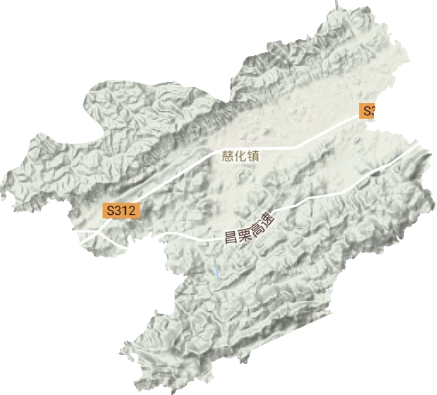 慈化镇地形地图